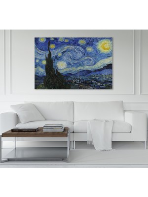 Allure Art Design Yıldızlı Gece Kanvas Tablo Van Gogh Yıldızlı Gece Tablo