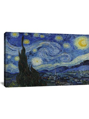 Allure Art Design Yıldızlı Gece Kanvas Tablo Van Gogh Yıldızlı Gece Tablo