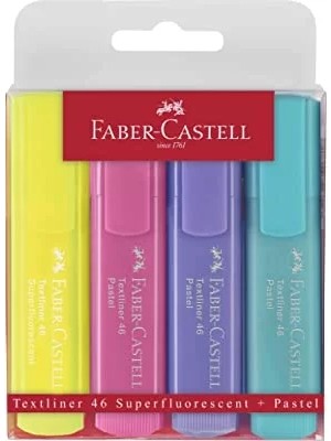 Faber-Castell Fosforlu Kalem Seti 4 Pastel Renk (154610)