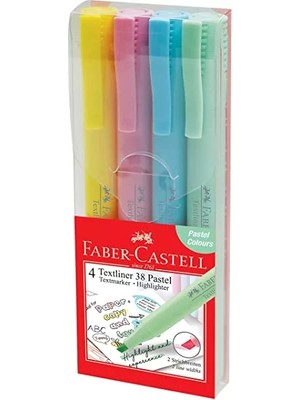 Faber-Castell Fosforlu Kalem 38 Pastel 4 Renk (158116)