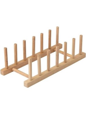 IKEA Ahşap Ostbıt 27,5 cm Bambu Tabaklık - Tabak Standı Ahşap Kahverengi Mutfak 1