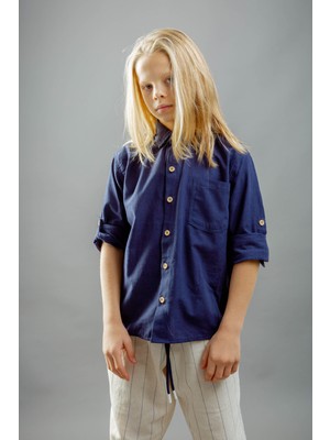 RG Brand Genç Erkek %100 Keten Gömlek_RG3386