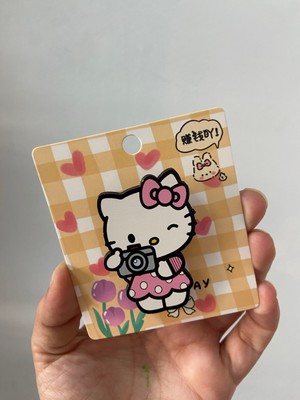 Syn İletişim Sanrio Kawai Kuromi My Melodi Melody Hello Kitty Ahşap Rozet Çanta Süsü Y2K Kpop Anime Hediye