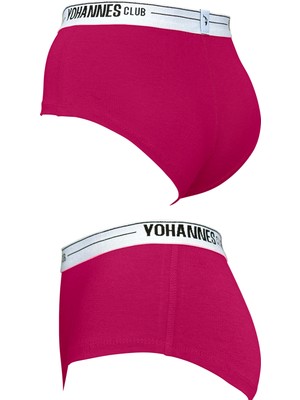 Yohannes Club Yohannesclub, Kadın, Lastik Kemerli Boyshort(Boxer), 2'li, Pembe, Siyah