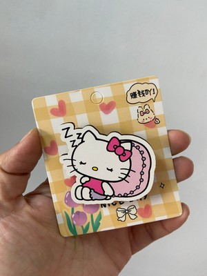 Syn İletişim Sanrio Kawai Kuromi My Melodi Melody Hello Kitty Ahşap Rozet Çanta Süsü Y2K Kpop Anime Hediye