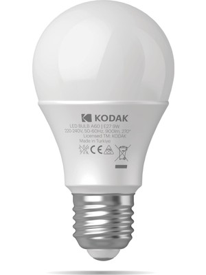 Kodak 15 Adet 9W A60 E27 LED Ampul - Sarı Işık