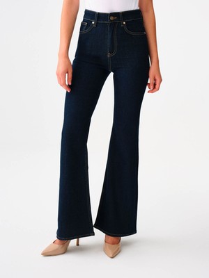 Loft Kadın Jean Pantolon Lacivert LF2037962 Long Flare