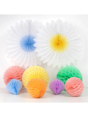 Meri Meri - Pastel Honeycomb Decoration Kit - Pastel Petek Dekor Kiti - 16LI