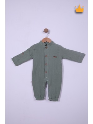 Begi %100 Pamuk Müslin Kız Erkek Bebek Uzun Kollu Çıtçıtlı Tulum 22401