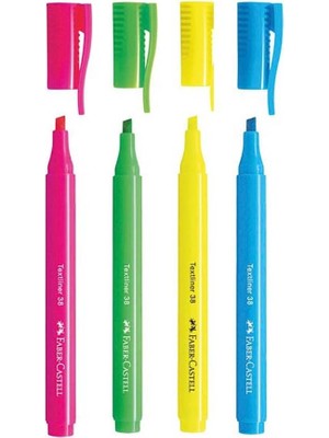 Faber-Castell Faber Castell Fosforlu Kalem 38 Neon 4’lü 2022