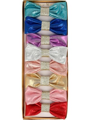 Meri Meri - Lurex Hair Bows - Parıltılı Kurdele Tokalar (8'li)