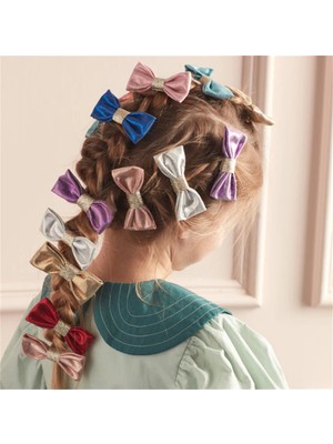 Meri Meri - Lurex Hair Bows - Parıltılı Kurdele Tokalar (8'li)