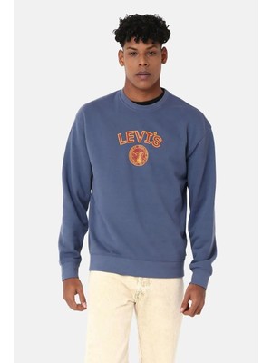 Levi's Erkek Bisiklet Yaka Mavi Sweatshirt - 38712-0287