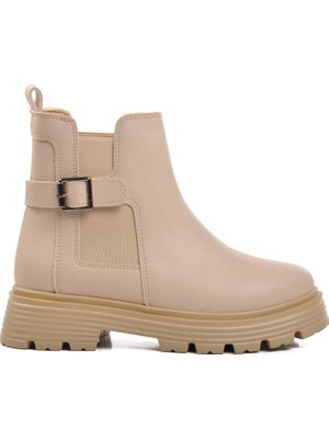 Ayakmod 677008 Bej Slip-On Kadın Bot