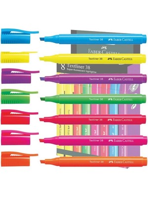 Faber-Castell Fosforlu Kalem 38 Neon 8 Renk (157778)