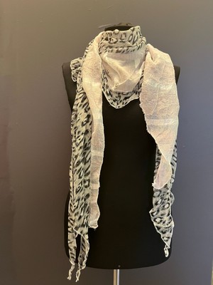 Gönülden Tasarım Leopar Desenli Tasarım Kadın Fular Şal 150X45 cm