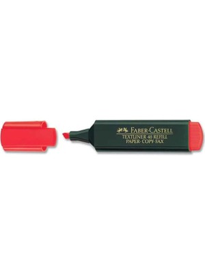 Faber-Castell Fosforlu Kalem Kırmızı 1 Adet Canlı Renkler ile Yazılarınızı Vurgulayın