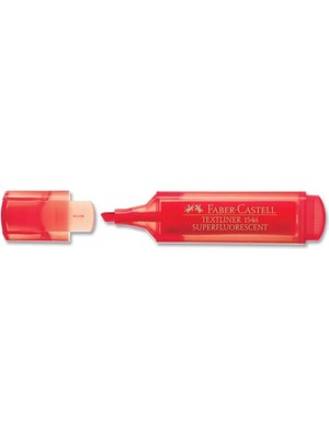 Faber-Castell 1546 Kırmızı Fosforlu Kalem 1 Adet Şeffaf Gövde ile Etkili Yazım Deneyimi