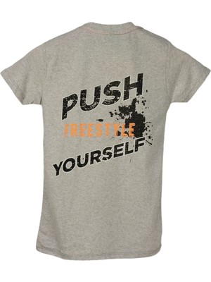 Push Yourself Baskılı Tişört