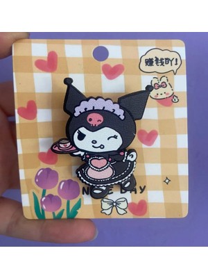 Syn İletişim Sanrio Kawai Kuromi My Melodi Melody Hello Kitty Ahşap Rozet Çanta Süsü Y2K Kpop Anime Hediye