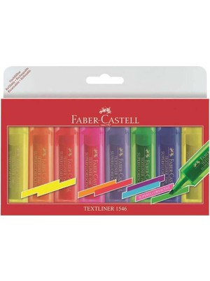 Faber-Castell Faber Castell Poşetli Şeffaf Gövde Fosforlu Kalem 6+2