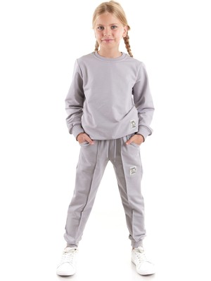 Kız Çocuk Back To School Pamuklu Trend Eşofman Takımı AK2529