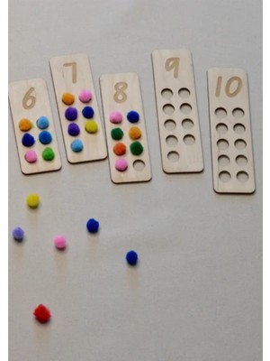 Figür Reklam Ajansı Ahşap Sayı Sayma Tahtası / Montessori Okul Öncesi Yürümeye Başlayan Çocuk Eğitici Oyuncak