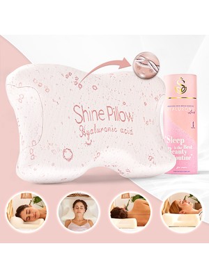 Shine Pillow Ipek Kılıflı Yaşlanma Karşıtı Ortopedik Visko Yastık