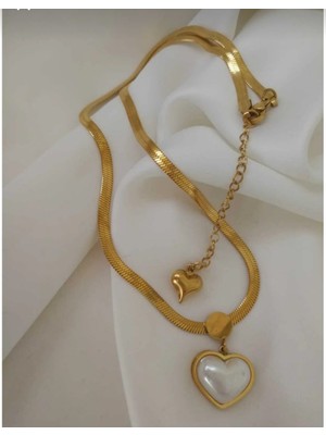 Kadın Kalpli İncili Kolye