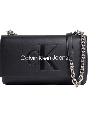 Calvin Klein Kadın Kız Ayarlanabilir Omuz Askılı Şık Görünüşlü Siyahh Omuz Çantası K60K612221-01R