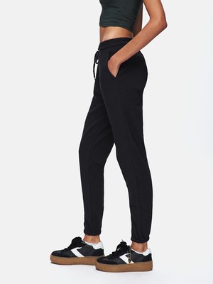 Düz Jogger Regular Fit Siyah Eşofman