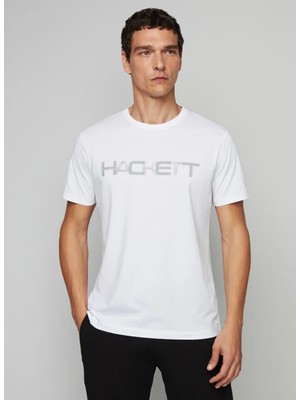 Hackett Bisiklet Yaka Beyaz Erkek T-Shirt HM500783