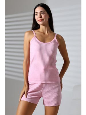 Dies Fitilli Ip Askılı Şortlu Takım 21789 Pembe