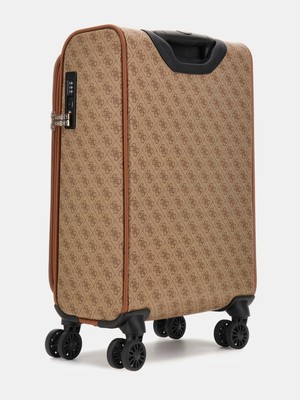 Guess Kerima 4g Logo Medium Suitcase Brown Multi  A9337980 Valiz