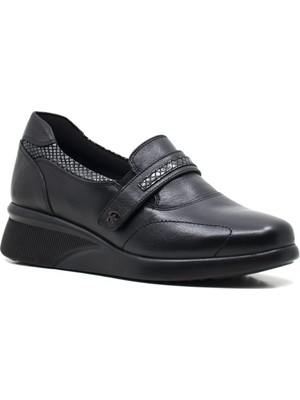 King Paolo G5150 Karamel Komfort - Siyah - Kadın Ayakkabı