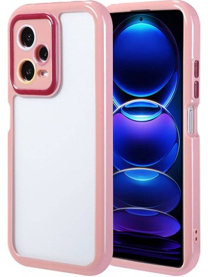 kilifone - Xiaomi Redmi Note 12 Pro 5G - Kılıf Kamera Korumalı Renkli Kenar ve Çerçeve Tasarımlı Vitamin Kapak - Mürdüm - T32445