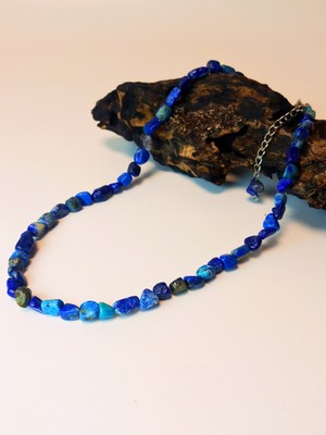 Ayre Style Lapis Lazuli Doğal Taşlı Ayarlanabilir Kolye Natural Korunma Kolyesi