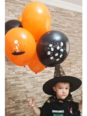 Pekshop Cadılar Bayramı Balonları 10LU Paket Halloween Baskılı Balonlar