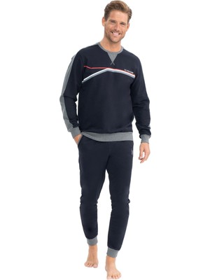 U.s. Polo Assn. Erkek Uzun Kollu Yuvarlak Yaka Iki Iplik Eşofman Pijama Takımı S25813