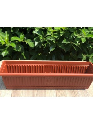 Bahçe Balkon Saksı (13 Lt) 70 Cm, 3 Adet Uzun Balkon Saksı, Hak Saksı