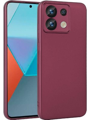 noktaks - Xiaomi Redmi Note 13 Pro 5G - Kılıf Mat Soft Premier Silikon Kapak - Mürdüm - T30235