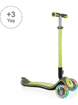 Globber Elite Deluxe Işıklı Scooter - Yeşil