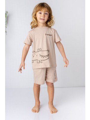 Zeyland Erkek Bebek Timsah Desenli T-Shirt ve Şort Takım