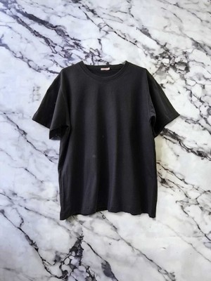 Siyah Dar Bisiklet Yaka Kısa Kollu Oversize Kadın Basic Tişört