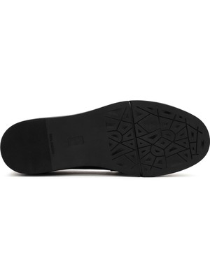 Derimod Kadın Siyah Toka Detaylı Rugan Deri Comfort Loafer 24WFD413316