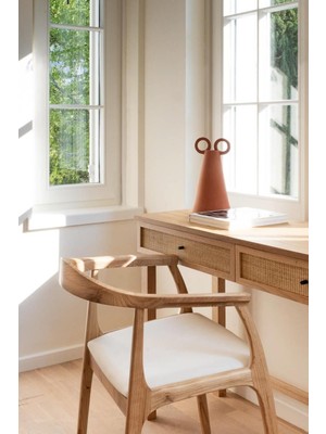 Gazzini Furniture Helsinki Krem C Model Bohem Ceviz Ahşap Sandalye