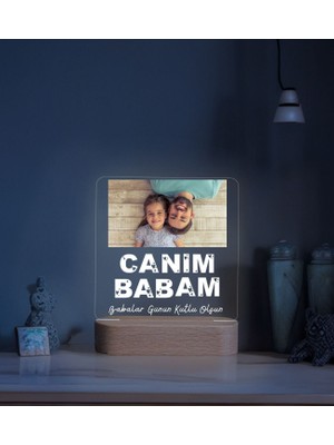 Vera Kids Babalar Günü ,Kişiye Özel Babalar Günü ,İsme Özel Ahşap Gece Lambası,