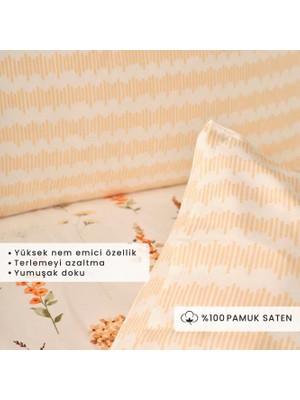 Bella Maison %100 Pamuk Saten Leora King Size Nevresim Seti Somon (240X220 Cm)