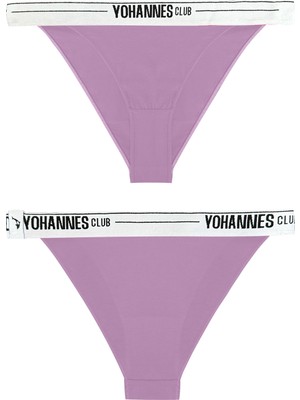 Yohannes Club Yohannesclub, Kadın, Lastik Bantlı Brazilian Külot,  2'li, Somon, Lila