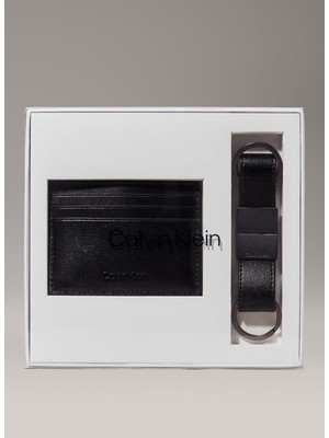 Calvin Klein Siyah Erkek Cüzdan-Anahtarlık Tk Gs Ccholder 6cc + Keyfob